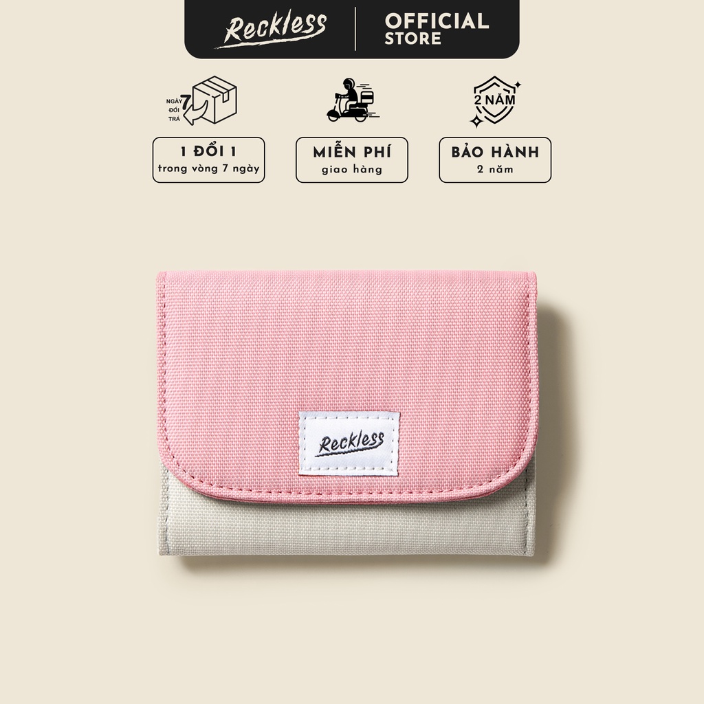 Ví Vải Nắp Gập Nữ Màu Phối Reckless - Claire Wallet - Vải Polyester Canvas Kháng Nước