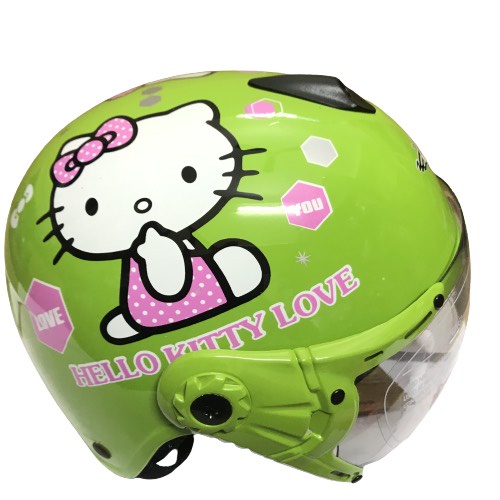 Mũ bảo hiểm trẻ em có kính Hello kitty - công chúa - siêu nhân cho bé 3-6 tuổi V&S - dưới 18kg - VS103KS - có nhiều màu