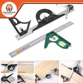 Thước đo góc 180 độ đa năng _thước ke góc vuông 45 90 độ bằng hợp kim nhôm