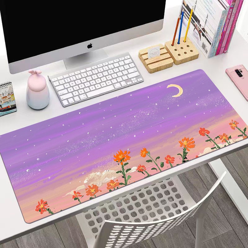 Tấm Lót Chuột Và Bàn Phím Máy Tính Chống Trượt Thiết Kế Đơn Giản Dễ Thương