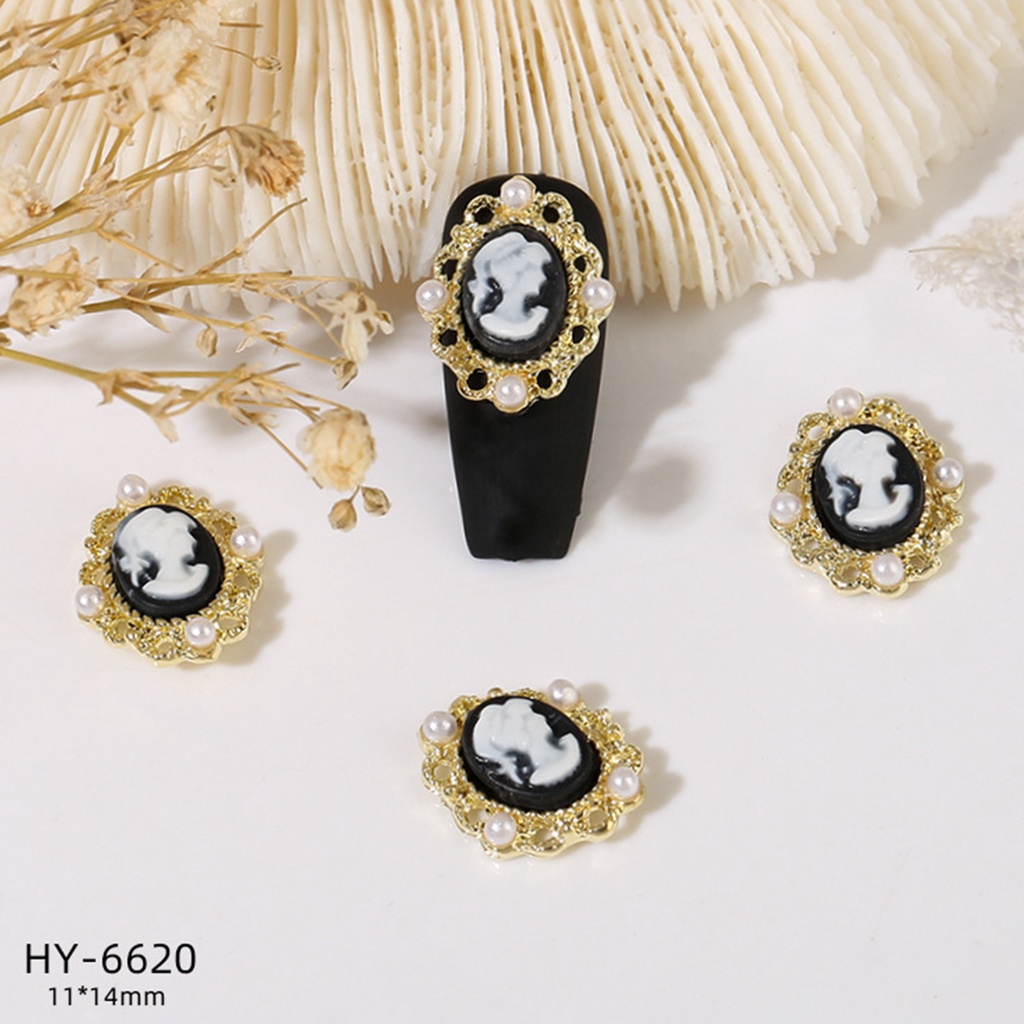 Set 20 Viên Đá Ngọc Trai 3D Bằng Hợp Kim Dùng Trang Trí Móng Tay Nghệ Thuật DIY