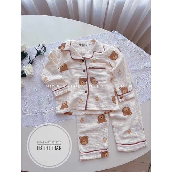 Bộ pijama hoạ tiết cho bé gái bé trai 8-23kg