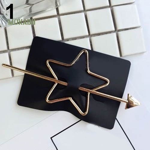 1 Kẹp Tóc Hình Ngôi Sao / Trái Tim Dễ Thương Thời Trang