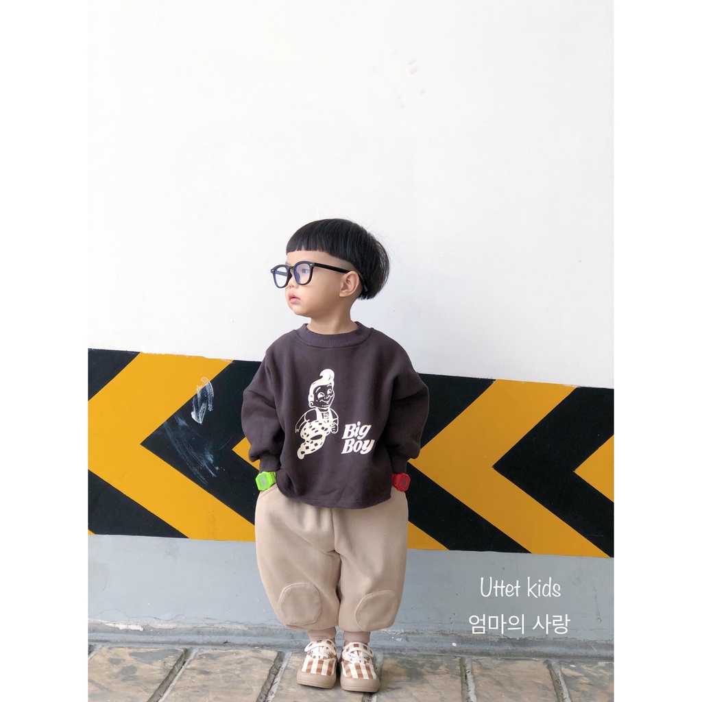 ÁO SWEATER BIGBOY CÓ LÓT LÔNG DÀNH CHO BÉ GÁI VÀ BÉ TRAI MÙA THU ĐÔNG