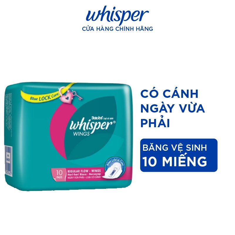 (Sale) Băng vệ sinh Whisper cánh 10 miếng