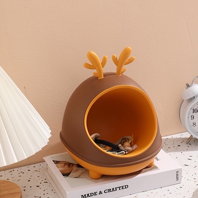 Khay Hươu Nâu Đựng Chìa Khóa, Vật Dụng Nhỏ Decol Phòng Khách