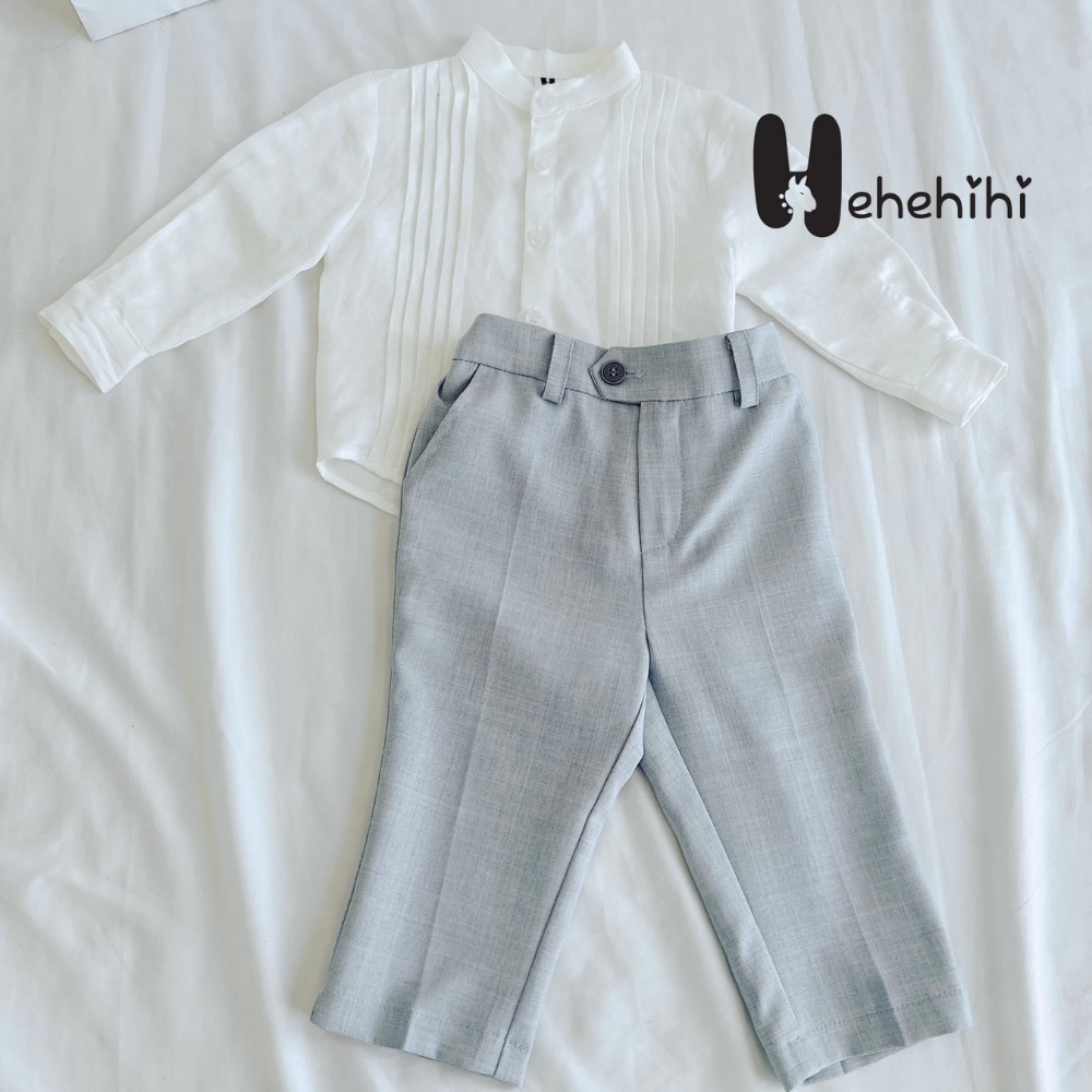 Quần dài cho bé trai HEHEHIHI đẹp vải kaki nhập khẩu Nhật thoáng mát thấm hút mồ hôi