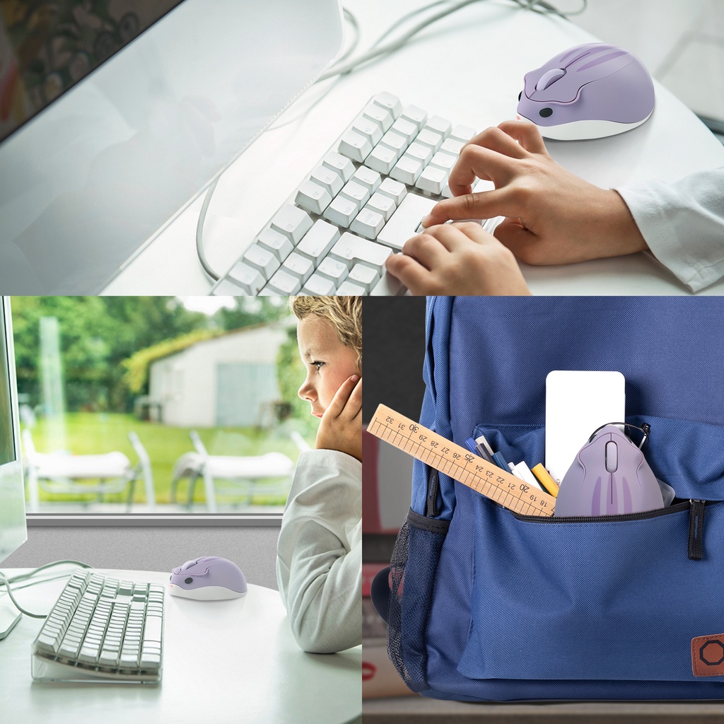 Chuột hamster không dây Mini Wireless USB Optical Mouse với thiết kế dễ thương 1600dpi / mini chuột sáng tạo chuột Hamster không dây