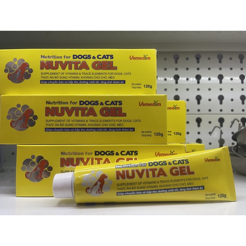 Nuvita Gel dinh dưỡng bổ sung Vitamin và khoáng chất dành cho chó và mèo, tăng thèm ăn