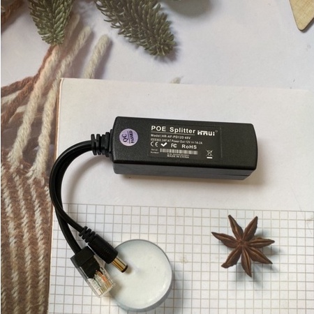 Bộ Chuyển Đổi Splitter POE 48v sang 12v Cho Camera IP - POE HRUI