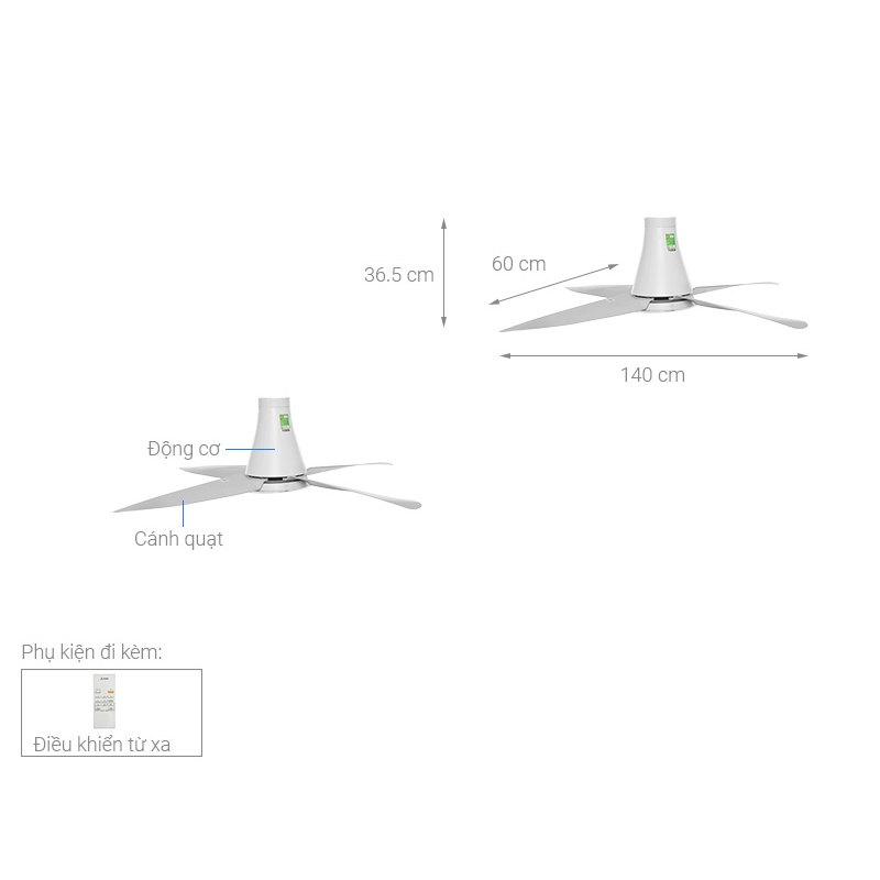 [MITSUBISHI | C56-RA4] Quạt Trần Mitsubishi C56-RA4 CY-GY / C56-RA4 SF-GY / C56RA4