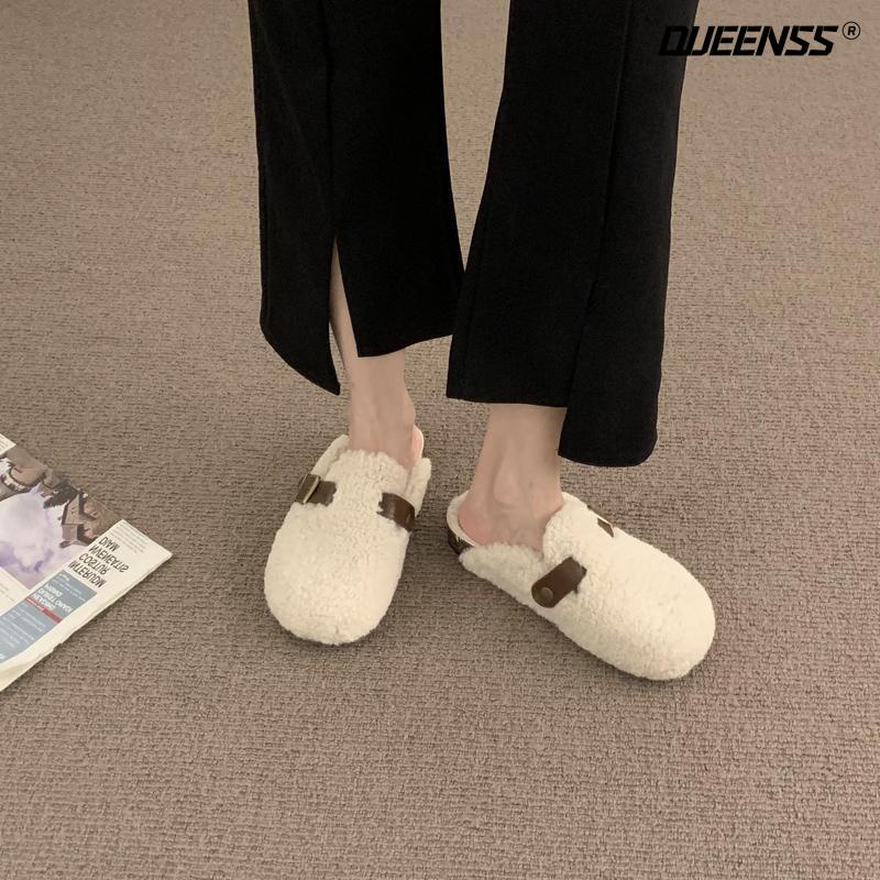 Dép Birkenstock Đế Dày Phối Lông Nhung Thời Trang Thu Đông Mới 2022 Dành Cho Nữ