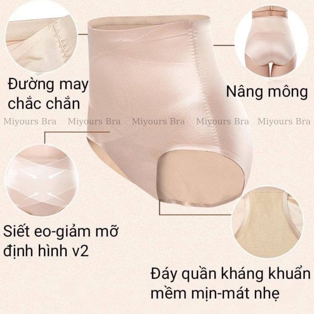 Quần lót nữ Miyours Fashion & More QG309 su gen bụng, cạp cao tạo phom, chống viêm kháng khuẩn