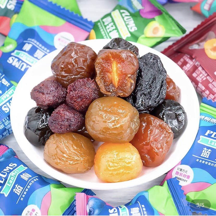Ô mai Weisiel Plum mix 6 loại 500g - Cherry, việt quất, mơ, mận vàng, mận đen, mận đỏ 🍒