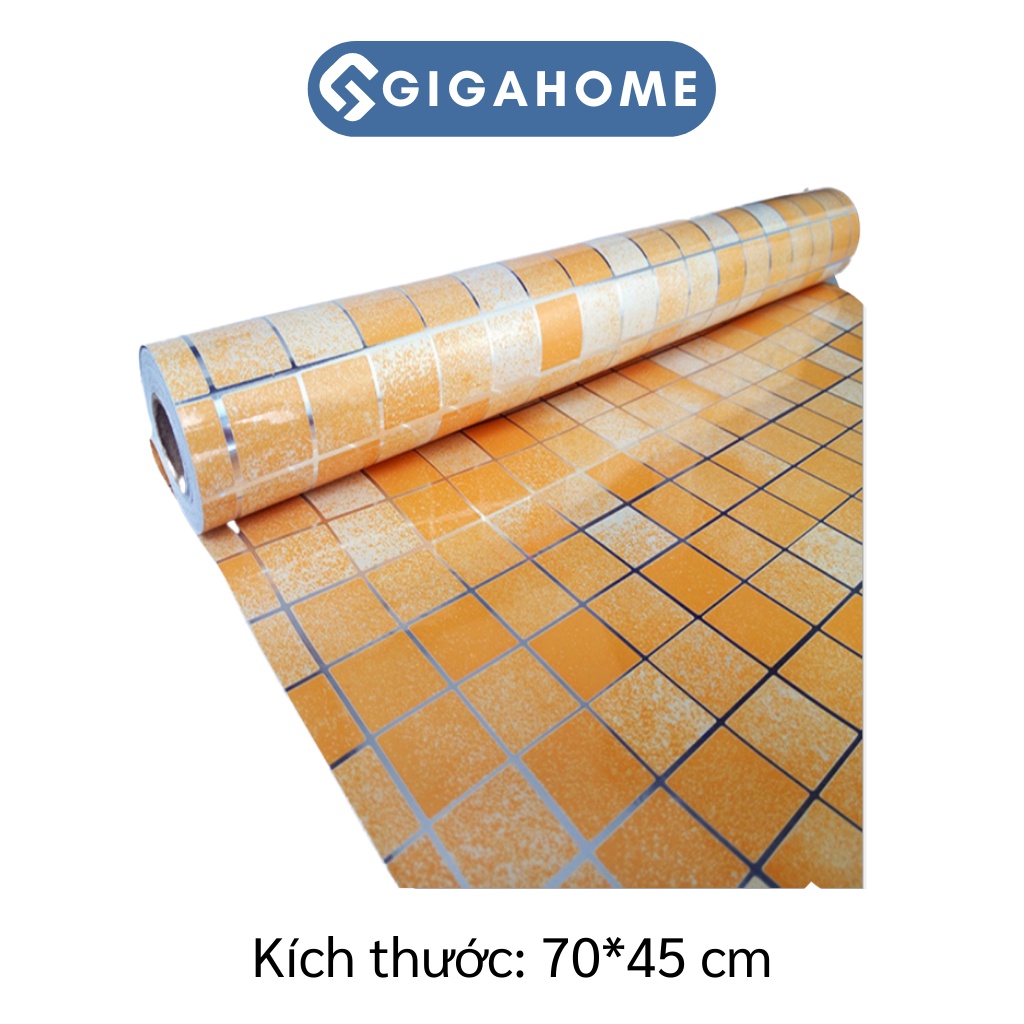 Giấy Dán Nhà Bếp Caro GIGAHOME Cách Nhiệt, Chống Dầu, Không Thấm Nước, Decor Phòng 70x45cm 9260