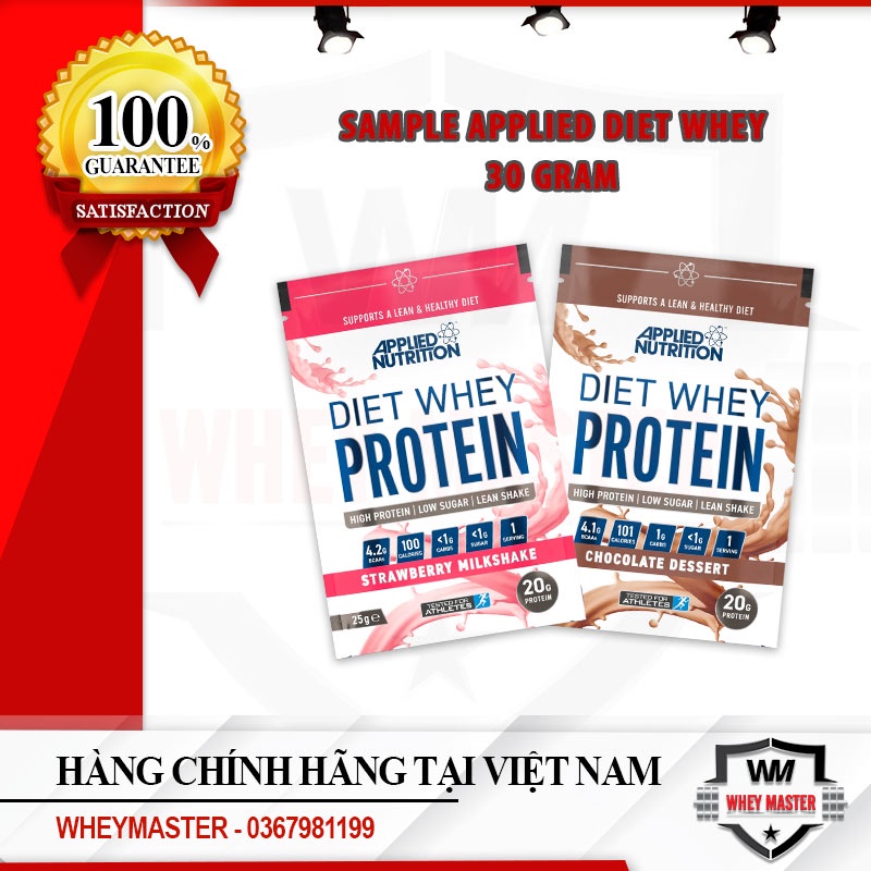 SAMPLE APPLIED - DIET WHEY 30 GRAM - CHÍNH HÃNG | Hỗ Trợ Quản Lý Cân Nặng Giảm Cân Hiệu Quả