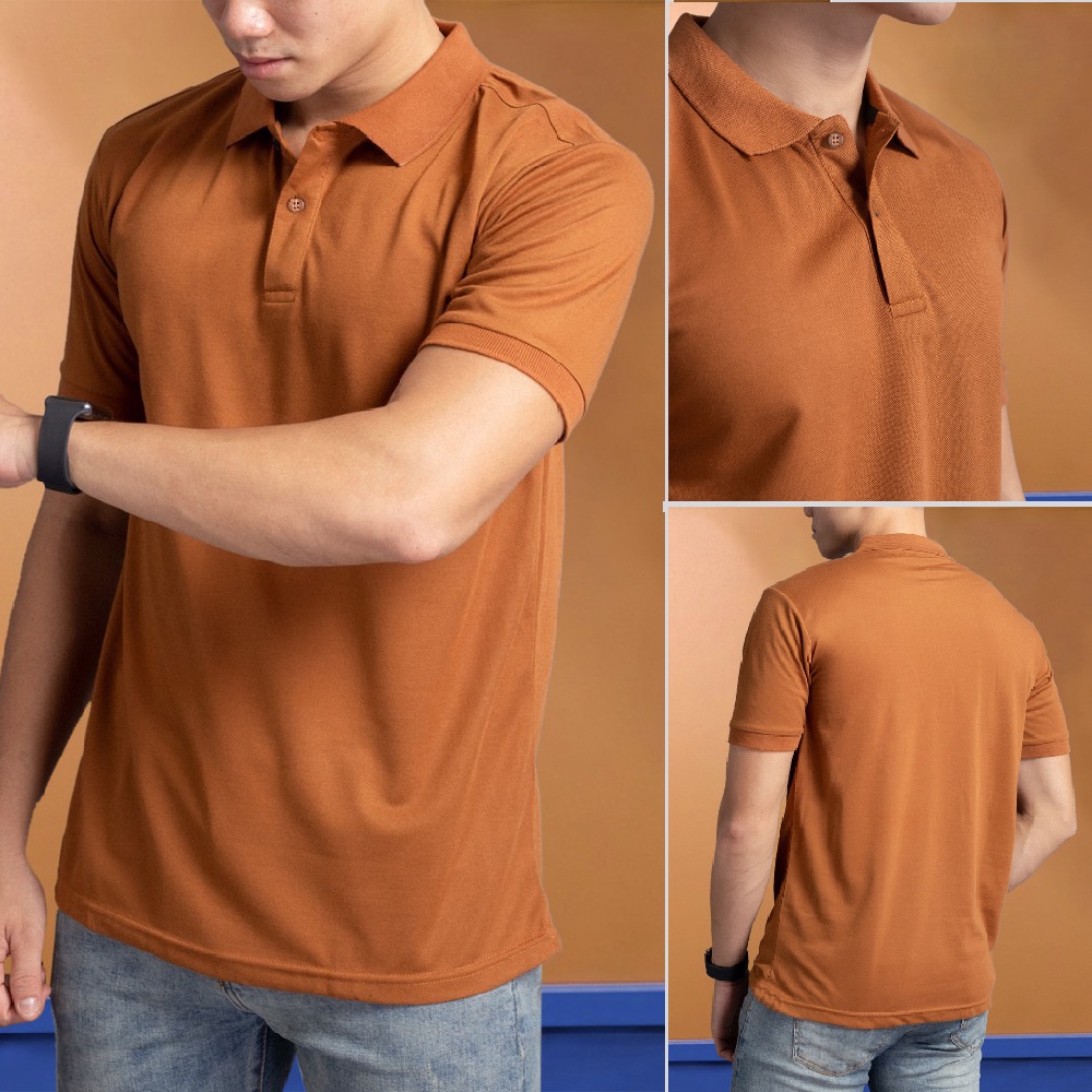 Áo Thun Nam POLO Trơn DAVIX Tone Pastel Vải Cá Sấu Cotton Cao Cấp Ngắn Tay cực sang trọng lịch lãm