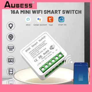 Công tắc điều khiển thông minh 2 chiều mini wifi 16a tương thích với tuya alexa google home