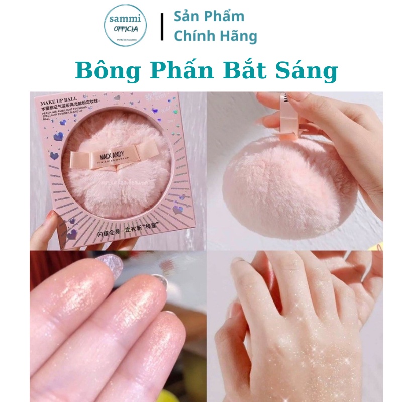 Bông Phấn Bắt Sáng Nhũ Highlight MACK ANDY Tạo Hiệu Ứng Lấp Lánh Cho Body