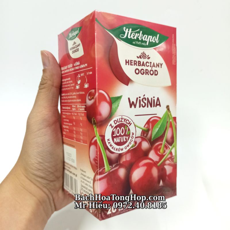 [Hỏa Tốc] Trà Herbapol vị Cherry hộp 54gram