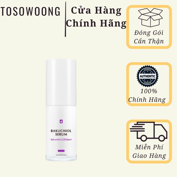 Serum Nám Tàn Nhang Dưỡng Trắng Bakuchiol Tosowoong Hàn Quốc