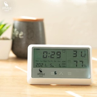 (CHÍNH HÃNG) Nhiệt ẩm kế đo nhiệt độ phòng Moaz Bé Bé MB027 - có đèn buổi đêm (mẫu mới)