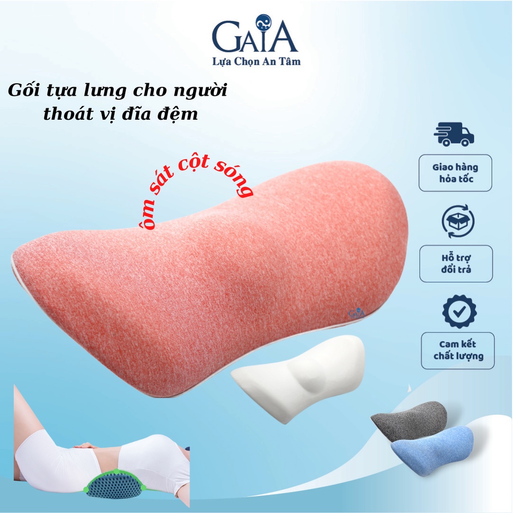 Gối kê lưng cho người thoát vị đĩa đệm/ bà bầu/ người đau thắt lưng