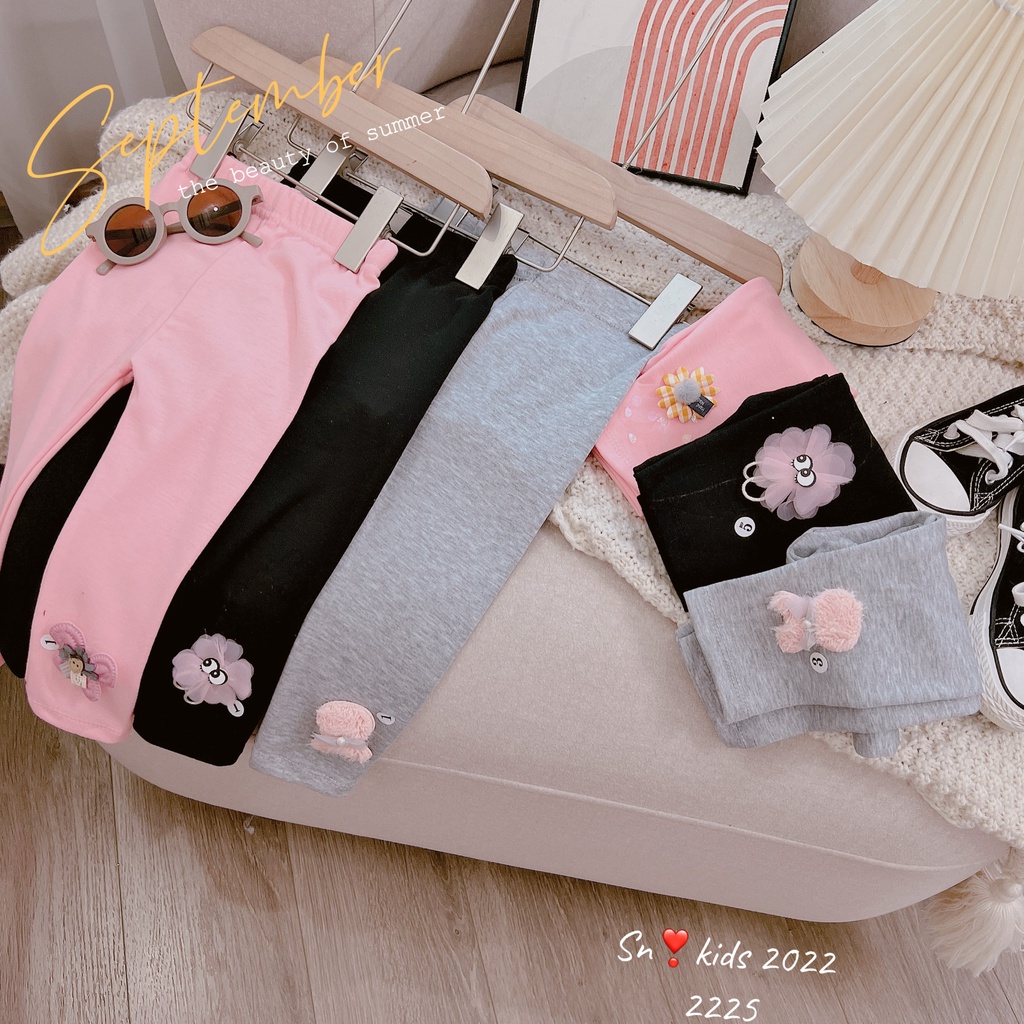 - Quần bé gái, quần legging dài, chất cotton loại dày dặn xịn xò cho bé 6-16kg, Richkid 123