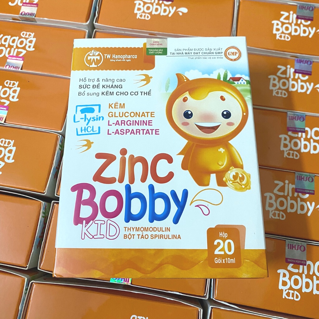 Kẽm cho bé ZIN C BOBBY KID, bổ sung Kẽm, Lysine, DHA, giúp cải thiện biếng ăn & tăng sức đề kháng cho trẻ