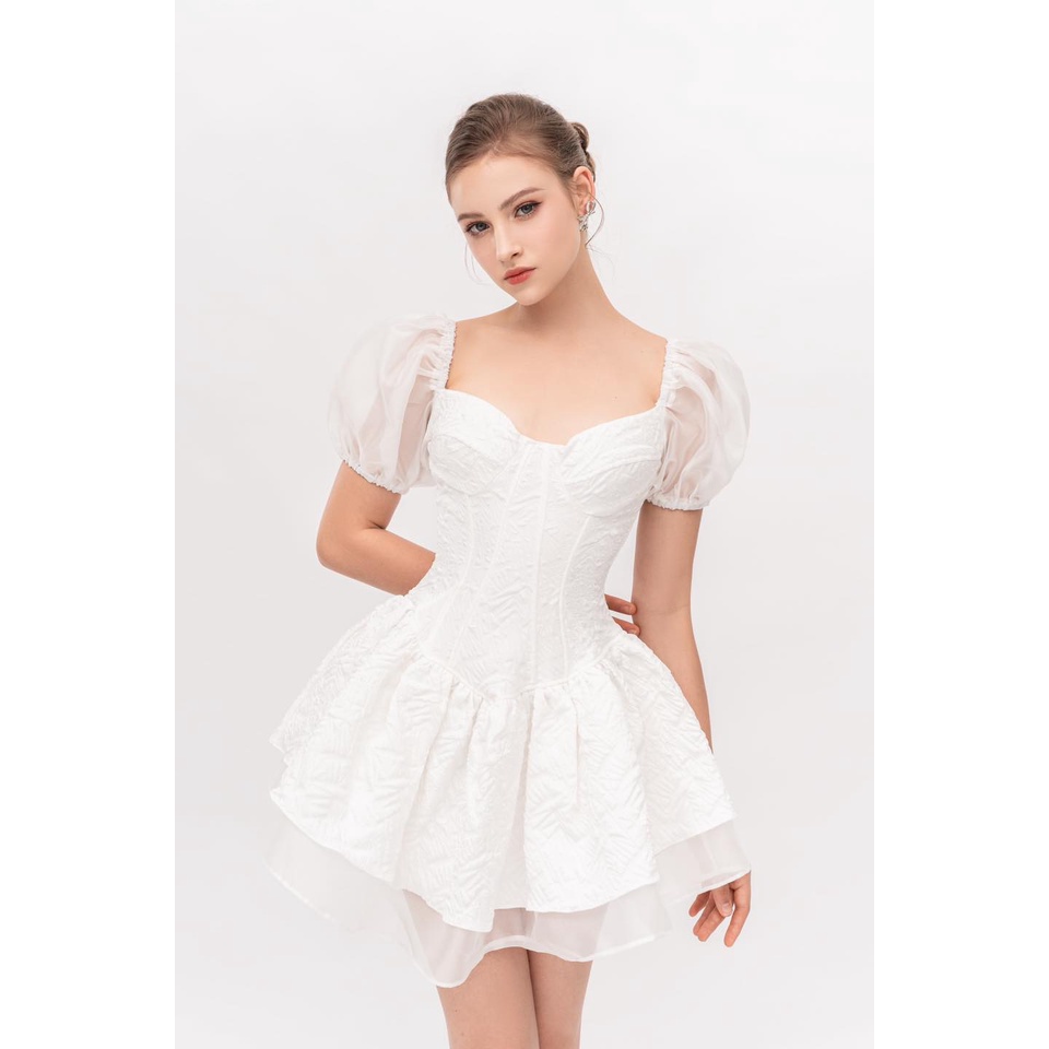 Đầm gấm tay phồng xoè Selina Dress  - Karlotta Concept