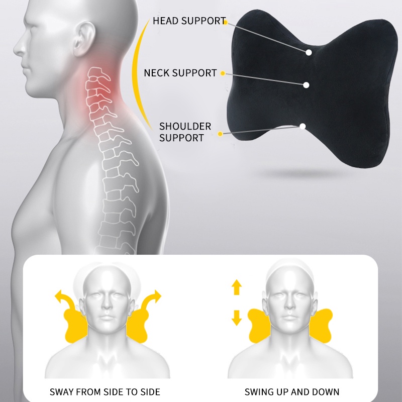 1 Gối Tựa Đầu Thoáng Khí In Logo Xe Hơi Mitsubishi ASX Lancer EX Pajero Outlander L200 EVO