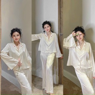 Bộ tiểu thư cổ lụa satin cao cấp quảng châue