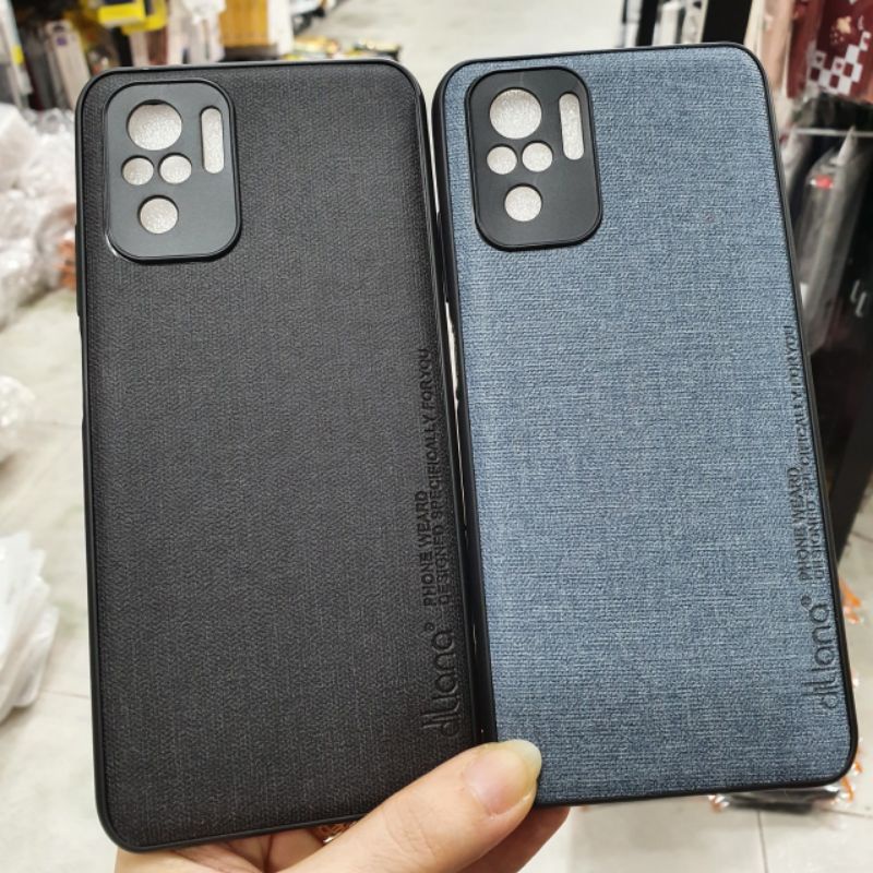 Ốp lưng Xiaomi Redmi note 10 4G/Poco M5S dẻo viền lưng vải có bảo vệ camera