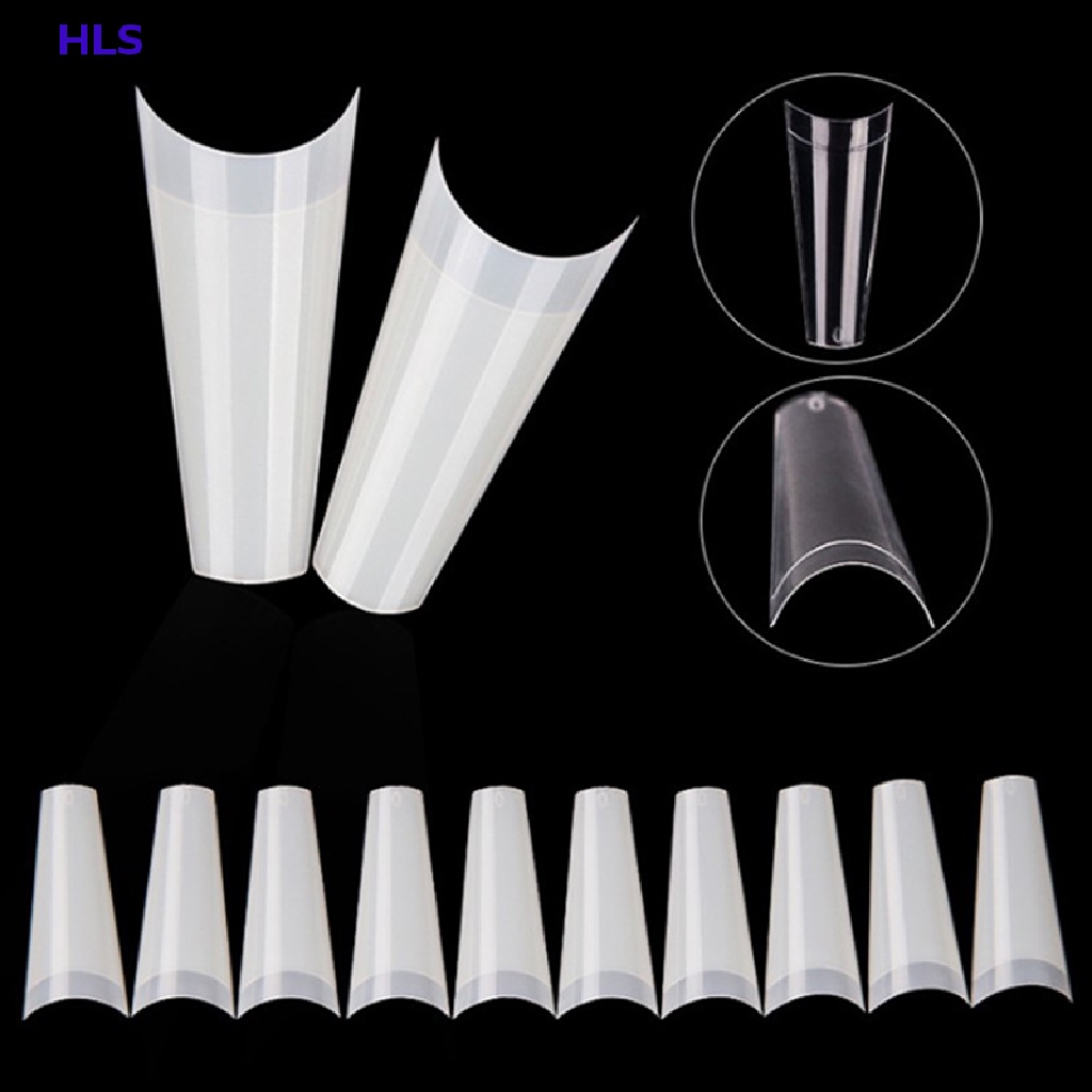 Túi 500 Móng Tay Giả Trong Suốt Dạng Nhấn Size XXL