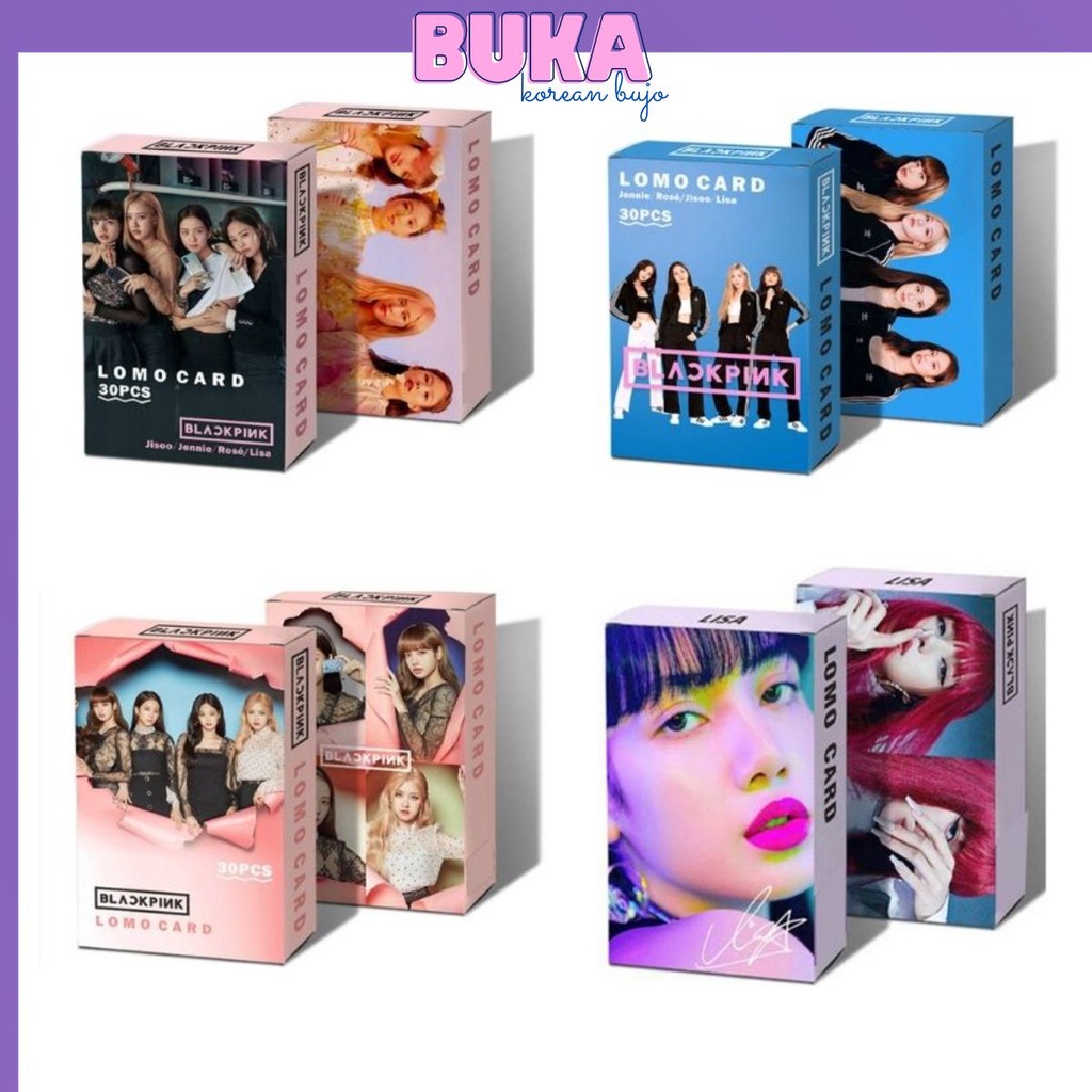 Lomo Card Blackpink BuKa card bo góc Blackpink album mới nhất Kpop Lisa, Jennie, Jisoo, Rosé hộp 55 card ảnh