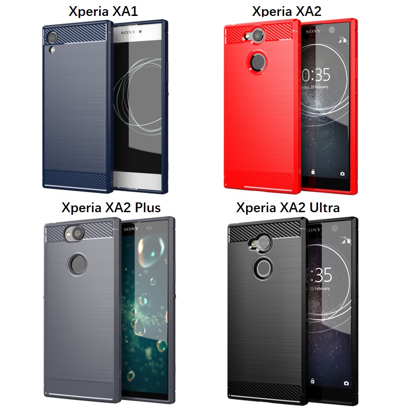Ốp Điện Thoại Mềm In Họa Tiết Sợi carbon Mượt Cho sony xperia xz3 xz1 xz2 compact / premium xa1 xa2 ultra / plus pro-i l1 l2 l3