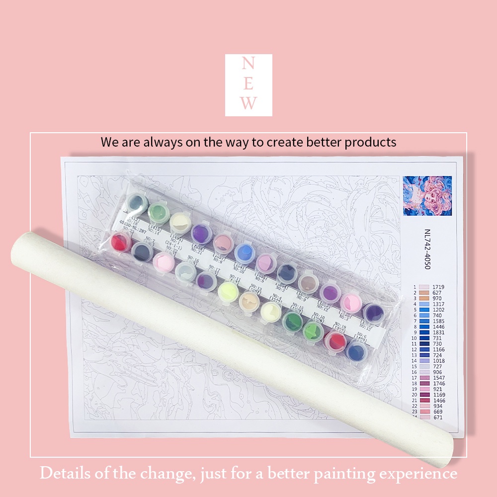 Bộ tranh sơn dầu DROFE hình phong cảnh DIY dành cho người lớn và trẻ em 40x50cm / 20x30cm