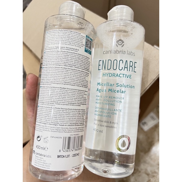 Nước tẩy trang Endocare Hydractive Micellar Solution Agua Micelar