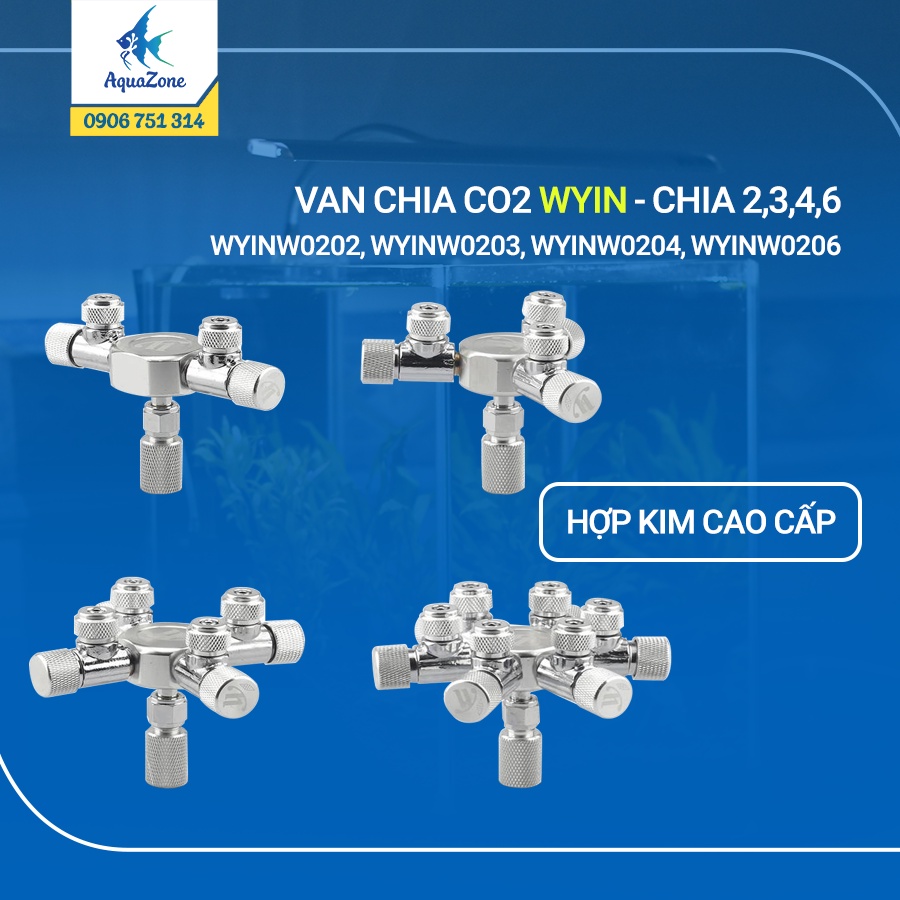 Van chia CO2 WYIN bằng hợp kim cao cấp - CHIA 2,3,4,6