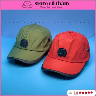 1 cặp 2 cái nón dù logo da - nón kết dù logo da viền da cao cấp giá rẻ