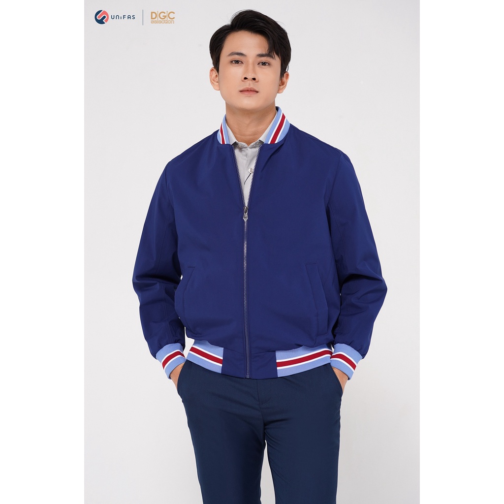 Áo khoác bomber nam chống nước cản gió DGCs 2 lớp túi khóa kéo ấm áp, phom áo vừa vặn thoải mái - WAJKBB01M