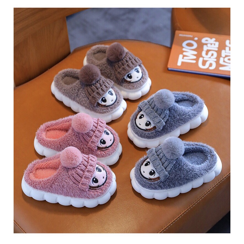 Dép bông cho bé đi trong nhà đế Dày chống trơn trượt Boys & Girls SC05