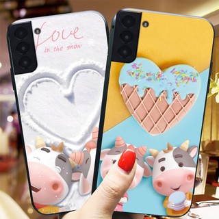 Ốp lưng điện thoại Samsung s22 / ss s22 plus / ss s22 ultra / ss s21 / ss s21 fe bò sữa dễ thương
