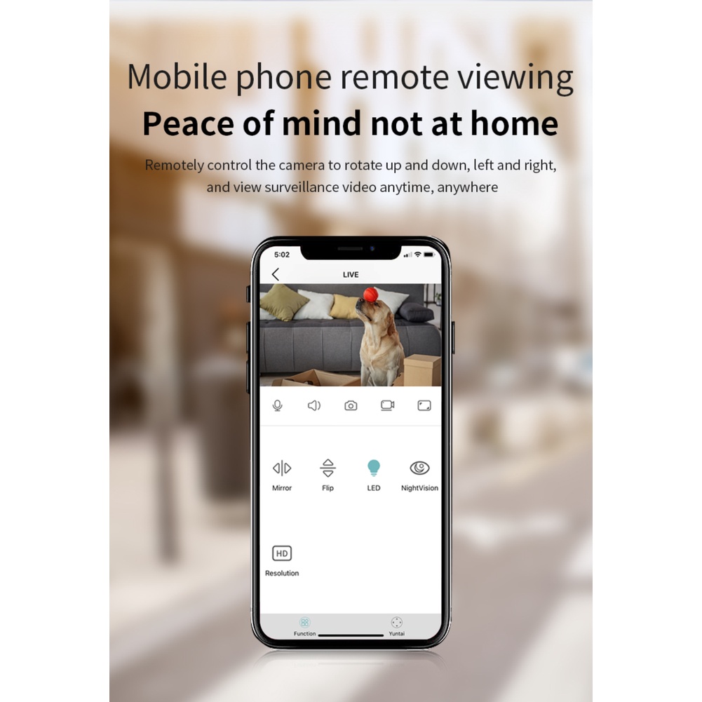 Camera Robot Camera An Ninh Ip 5 Ăng Ten Hồng Ngoại 360 Độ Quan Sát Ban Đêm Hd 1080P Wifi Jxlcam Pk Yoosee AUBESSSTORE