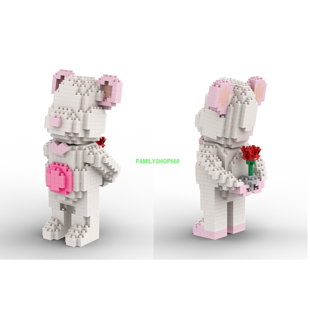 Le.go gấu Bearbrick xếp hình Đồ chơi lắp ráp nano nanoblocks mô hình mini Hàng Đẹp bear bricK
