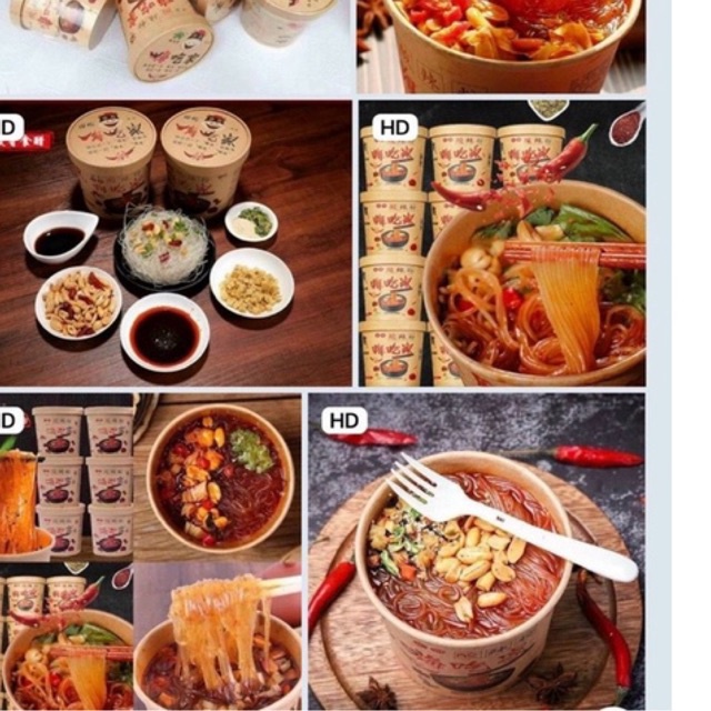 Thùng 6 hộp miến cay Trùng khánh- Miến cay trùng khánh