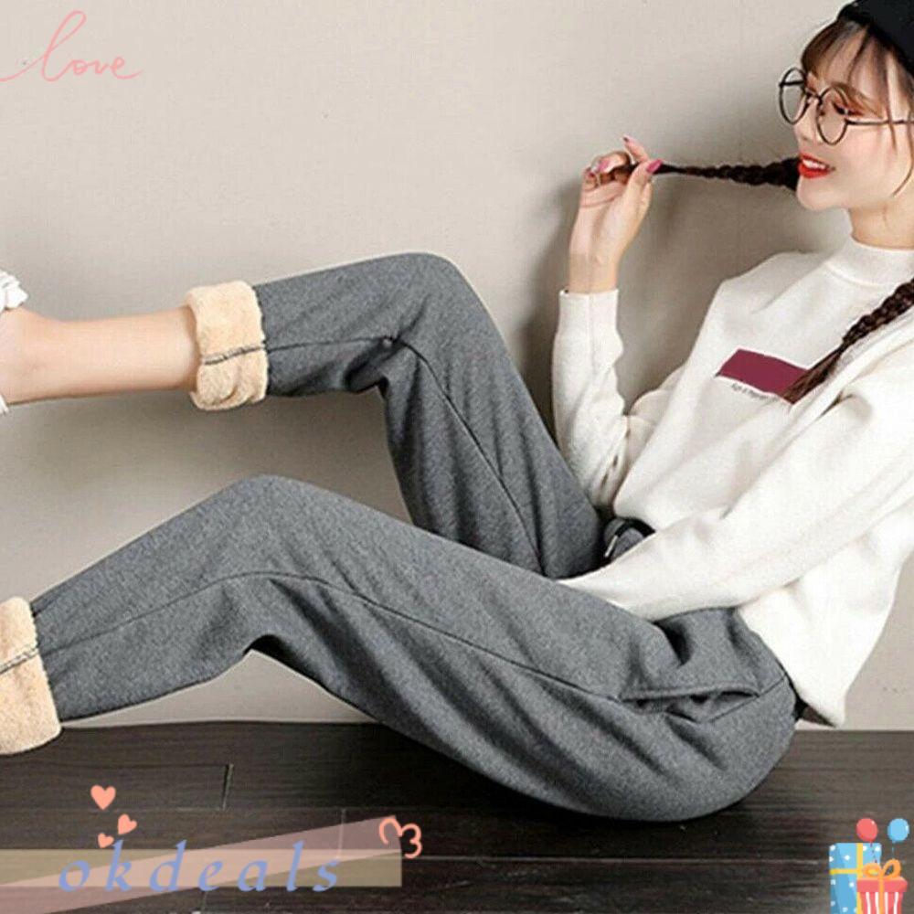 Quần Len Lông Cừu Dày Dặn Giữ Ấm Thiết Kế Mới Trẻ Trung Năng Động