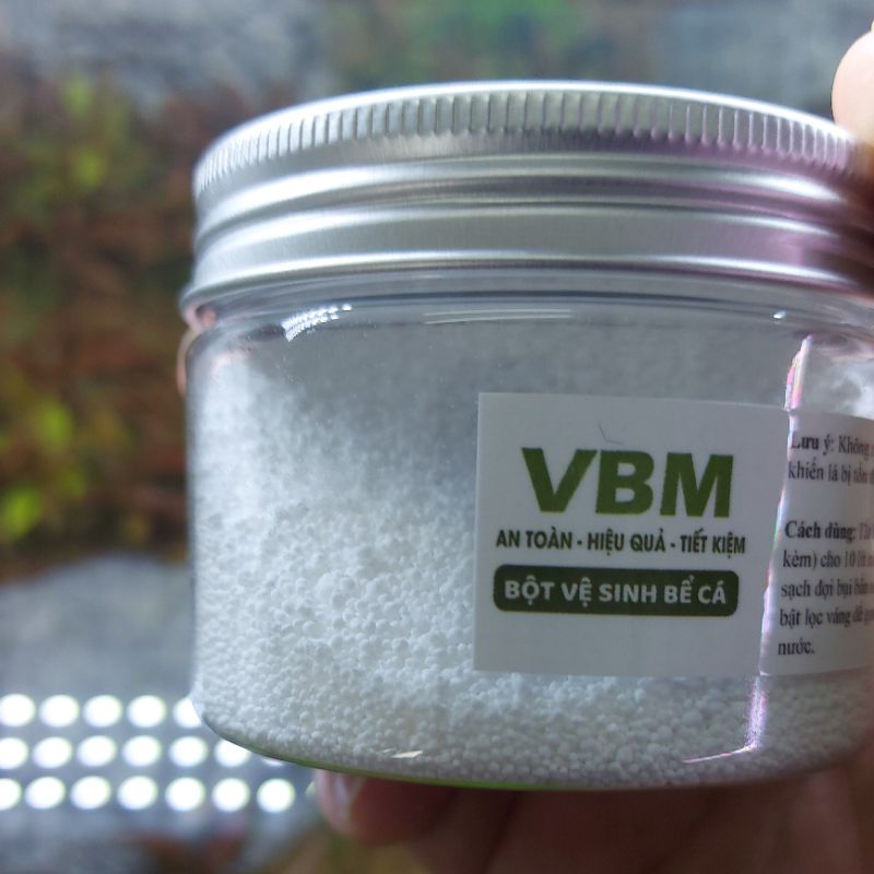 Bột vệ sinh hồ cá cảnh: phân cá tép, bụi bẩn ...vv