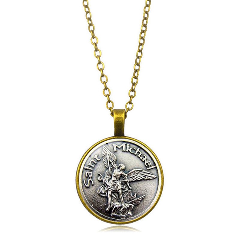 Vòng cổ 24 &quot;Mặt Thánh Saint St Michael The Archangel