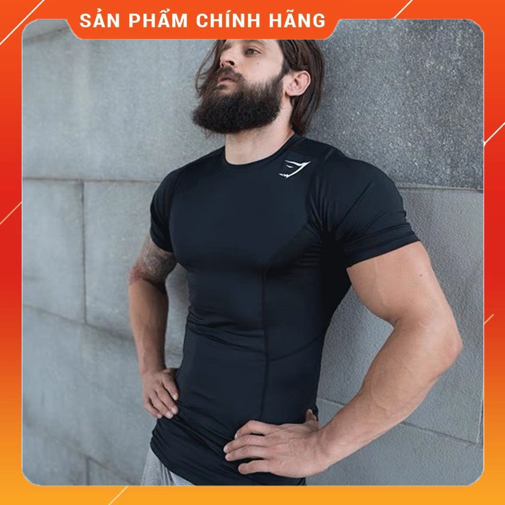 Áo tập gym nam gymshark cao cấp form ôm body [Vai thun cotton co dãn]